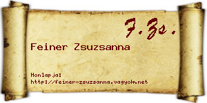 Feiner Zsuzsanna névjegykártya